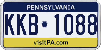 PA license plate KKB1088