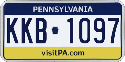 PA license plate KKB1097