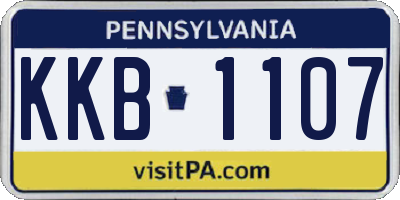 PA license plate KKB1107