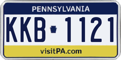 PA license plate KKB1121