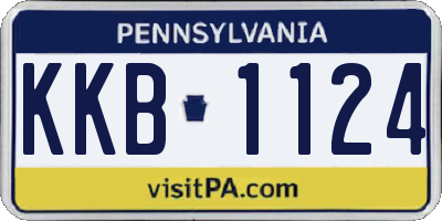 PA license plate KKB1124