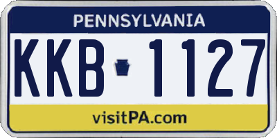 PA license plate KKB1127