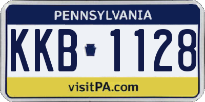 PA license plate KKB1128