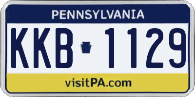 PA license plate KKB1129