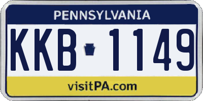 PA license plate KKB1149