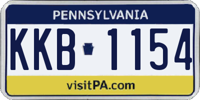 PA license plate KKB1154
