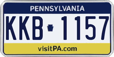PA license plate KKB1157