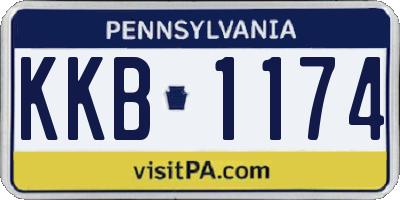 PA license plate KKB1174