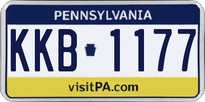 PA license plate KKB1177