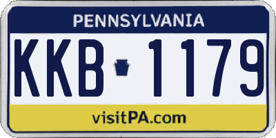 PA license plate KKB1179