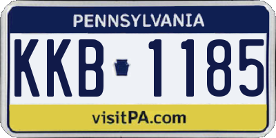 PA license plate KKB1185