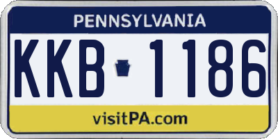 PA license plate KKB1186