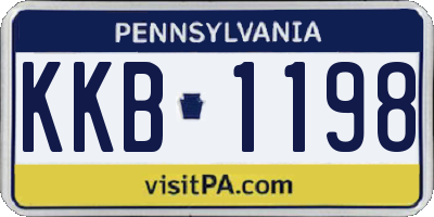 PA license plate KKB1198