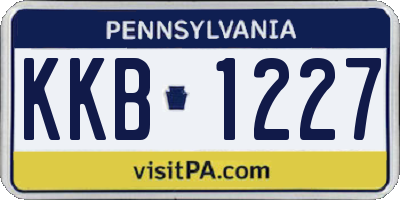 PA license plate KKB1227