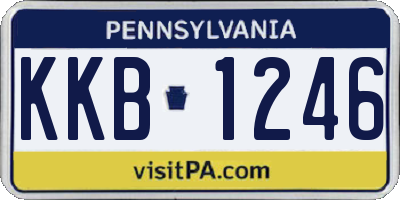 PA license plate KKB1246