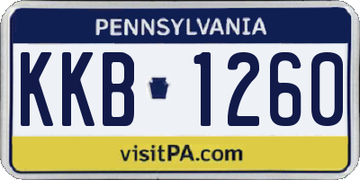 PA license plate KKB1260