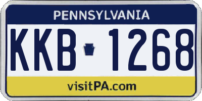 PA license plate KKB1268