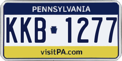 PA license plate KKB1277