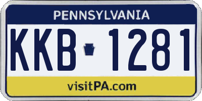 PA license plate KKB1281