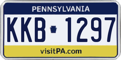 PA license plate KKB1297