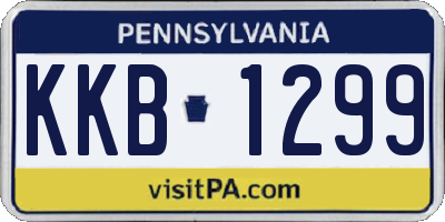 PA license plate KKB1299