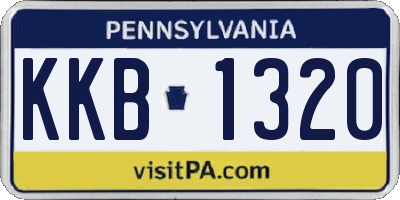 PA license plate KKB1320