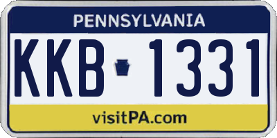 PA license plate KKB1331