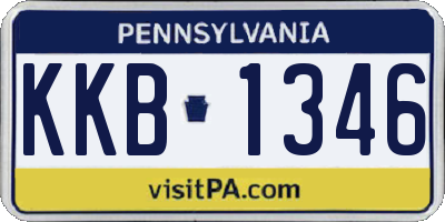 PA license plate KKB1346