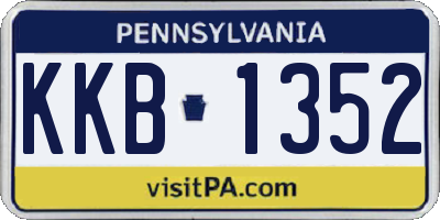 PA license plate KKB1352