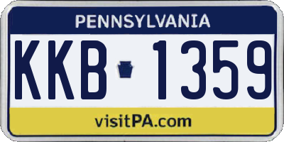 PA license plate KKB1359