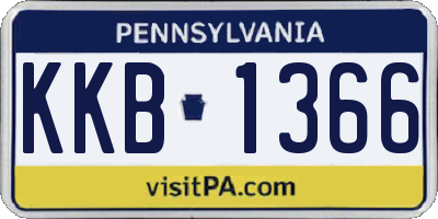 PA license plate KKB1366