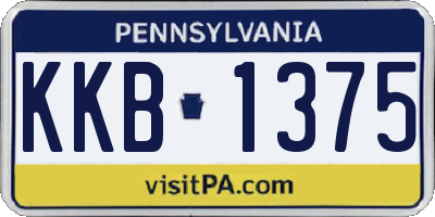 PA license plate KKB1375