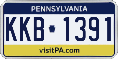 PA license plate KKB1391