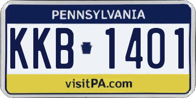 PA license plate KKB1401