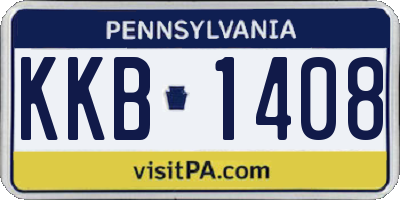 PA license plate KKB1408