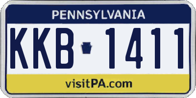 PA license plate KKB1411