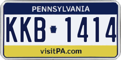 PA license plate KKB1414