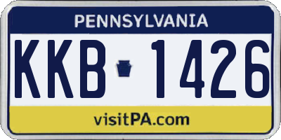 PA license plate KKB1426