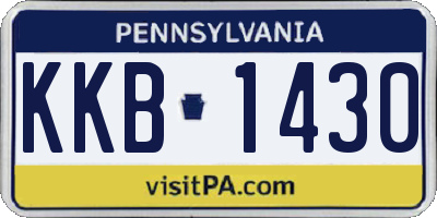 PA license plate KKB1430