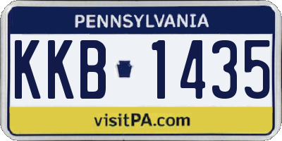 PA license plate KKB1435
