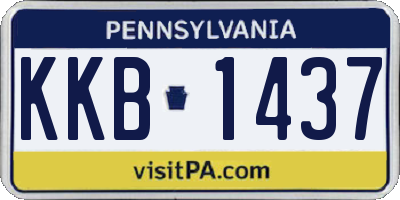 PA license plate KKB1437