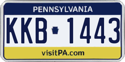 PA license plate KKB1443