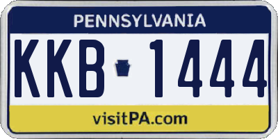 PA license plate KKB1444