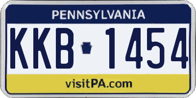 PA license plate KKB1454