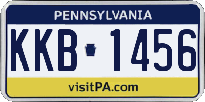 PA license plate KKB1456