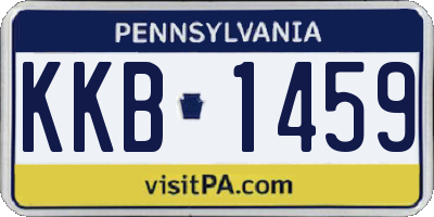 PA license plate KKB1459