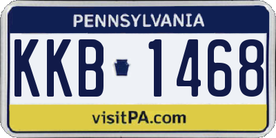 PA license plate KKB1468