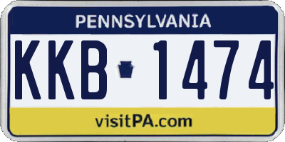PA license plate KKB1474
