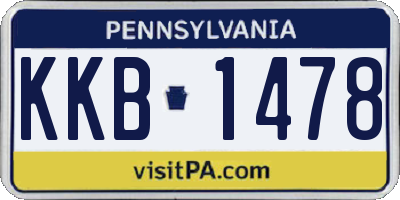 PA license plate KKB1478