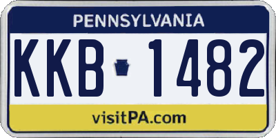 PA license plate KKB1482